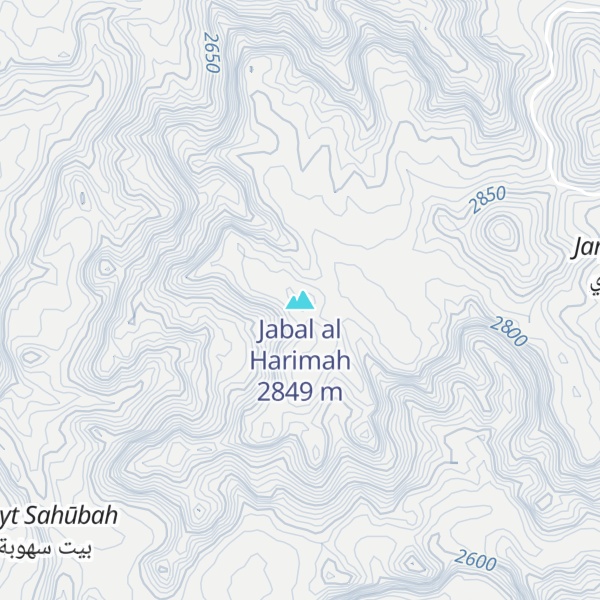 Map of Jabal al Harimah
