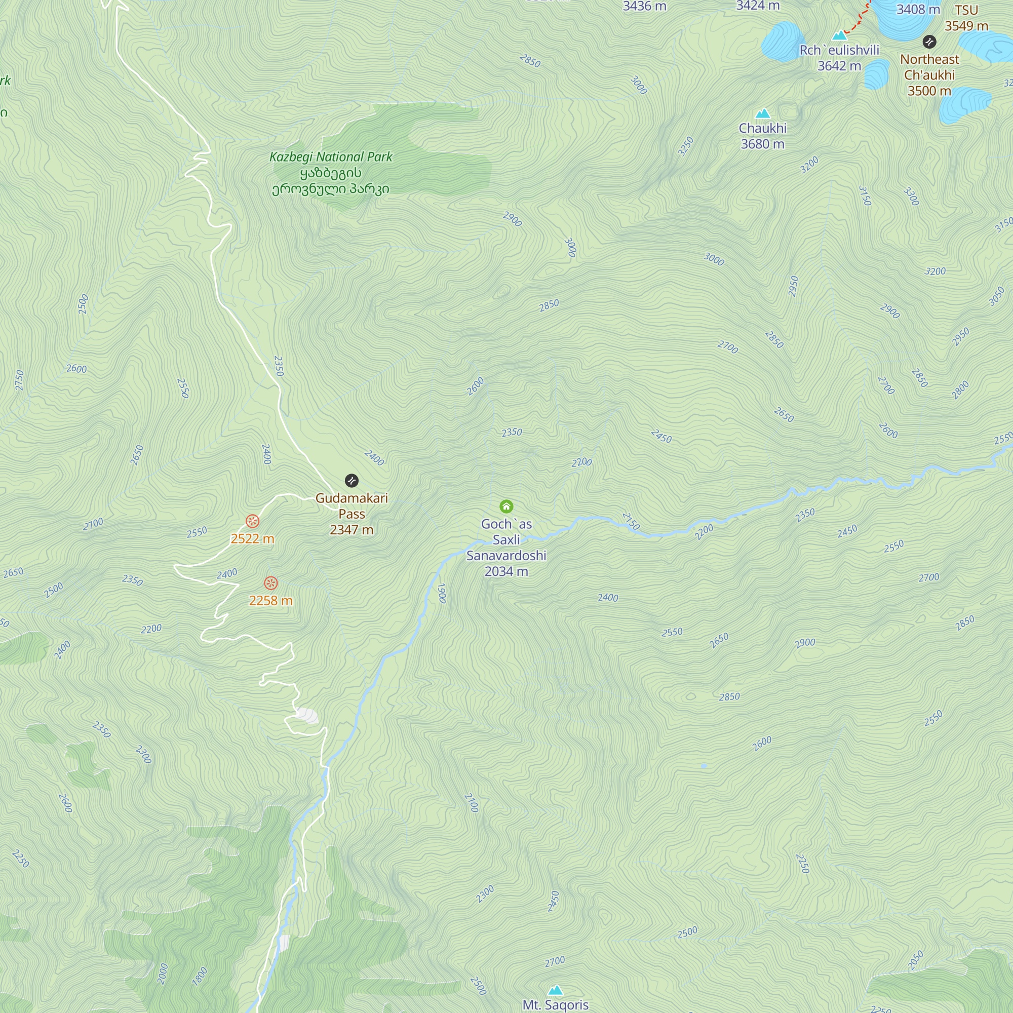 Goch`as Saxli Sanavardoshi map