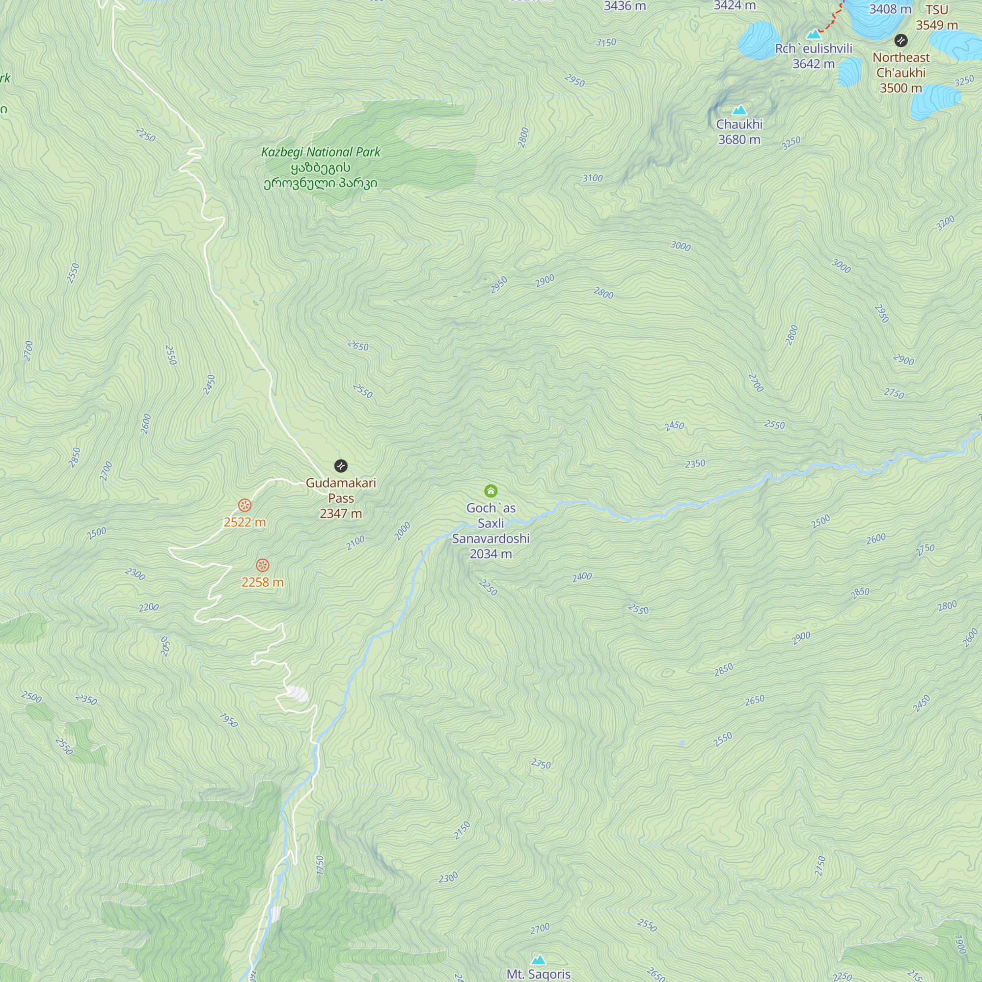 Goch`as Saxli Sanavardoshi map