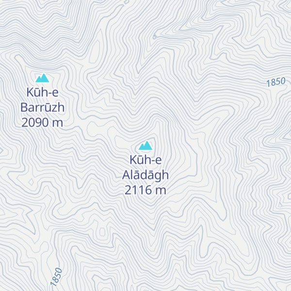Map of Kūh-e Alādāgh