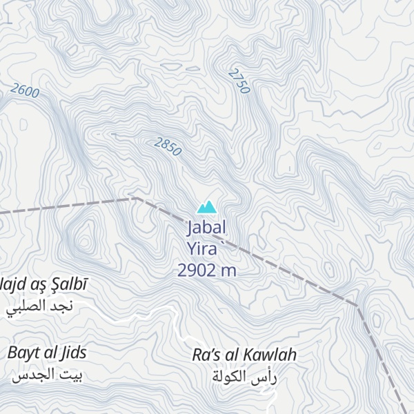 Map of Jabal Yira`
