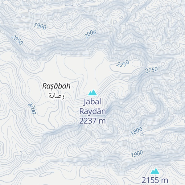 Map of Jabal Raydān