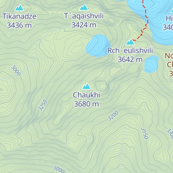 Map of Chaukhi