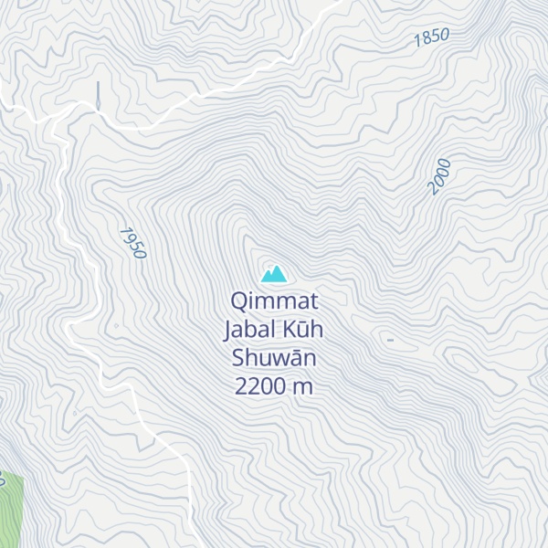 Map of Qimmat Jabal Kūh Shuwān