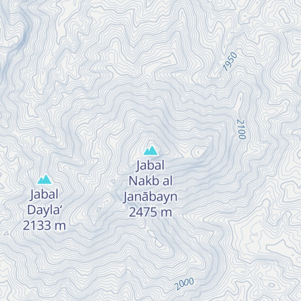 Map of Jabal Nakb al Janābayn