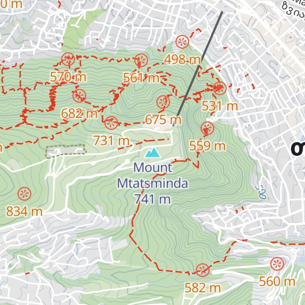 Map of Mount Mtatsminda