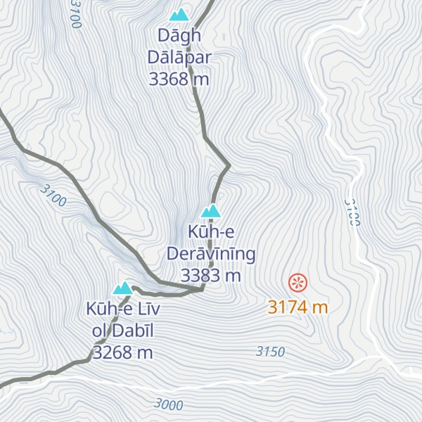Map of Kūh-e Derāvīnīng