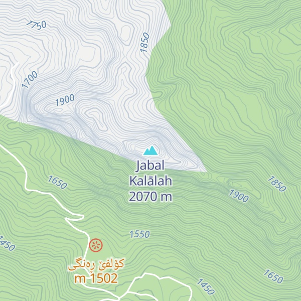 Map of Jabal Kalālah