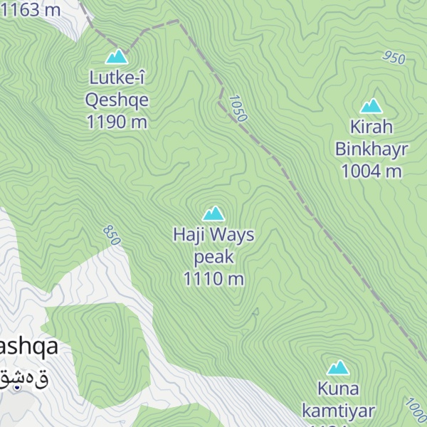 Map of Haji Ways peak