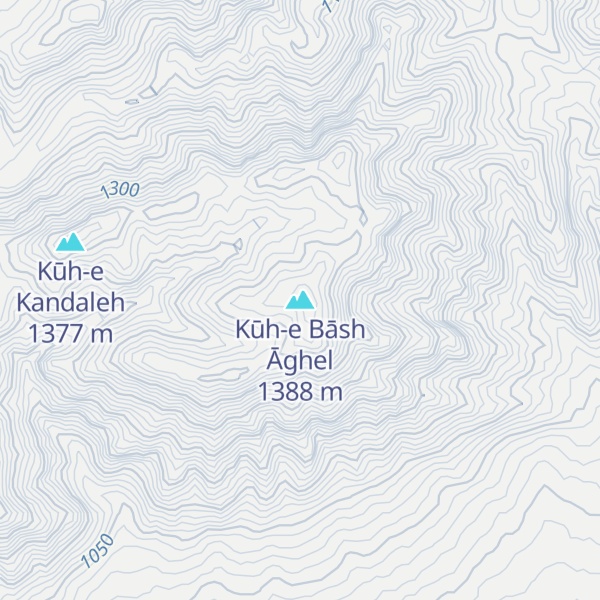 Map of Kūh-e Bāsh Āghel