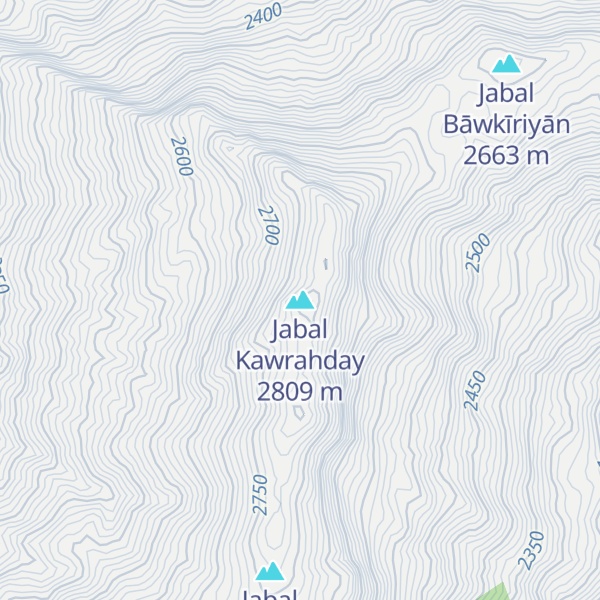 Map of Jabal Kawrahday