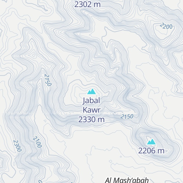 Map of Jabal Kawr