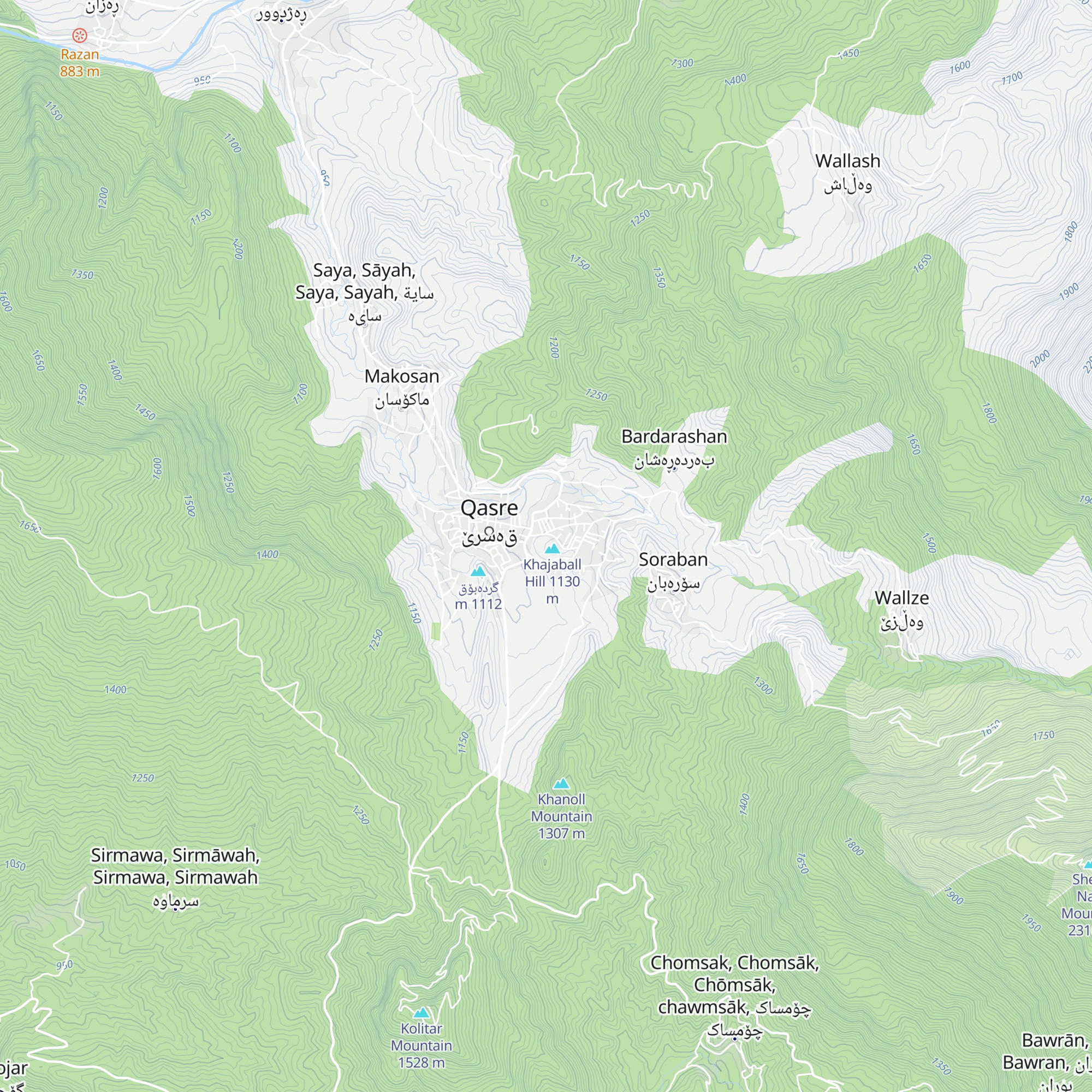 Khajaball Hill map