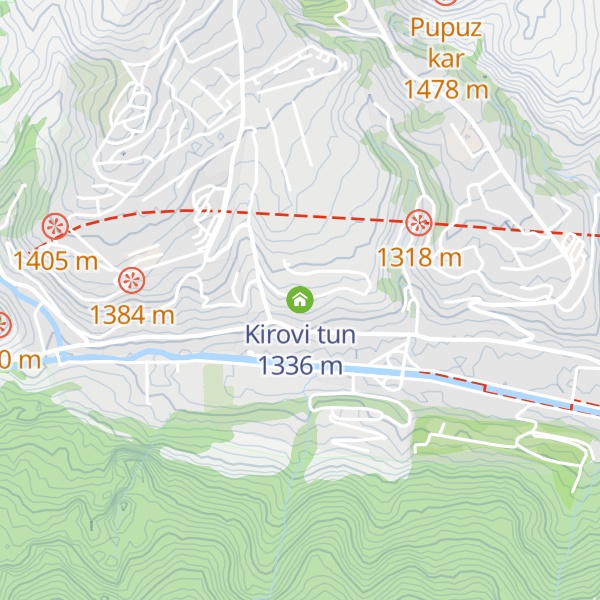 Map of Kirovi tun
