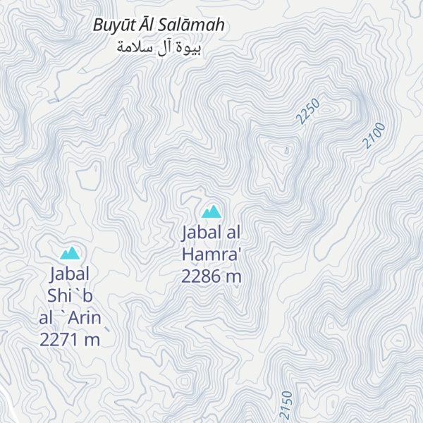 Map of Jabal al Hamra'
