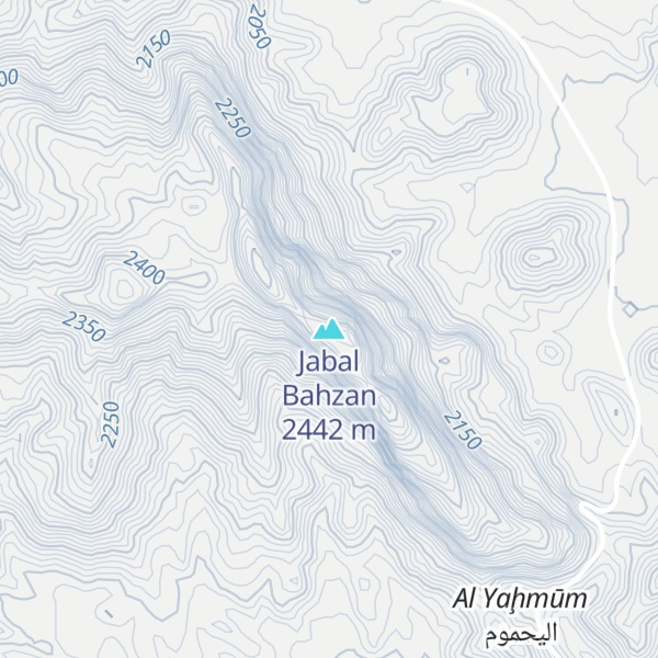 Map of Jabal Bahzan