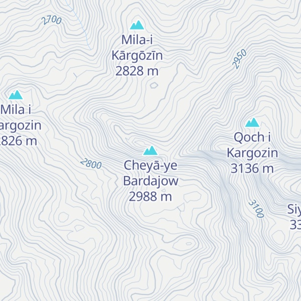 Map of Cheyā-ye Bardajow