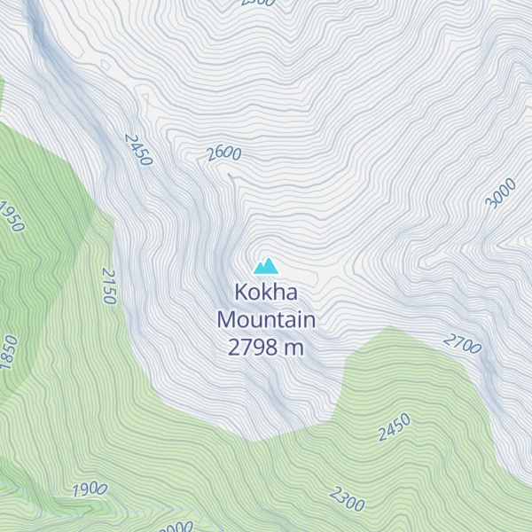 Map of Kokha Mountain