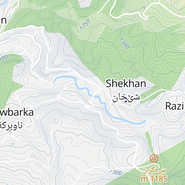 Map of Sakran Touristic Huts