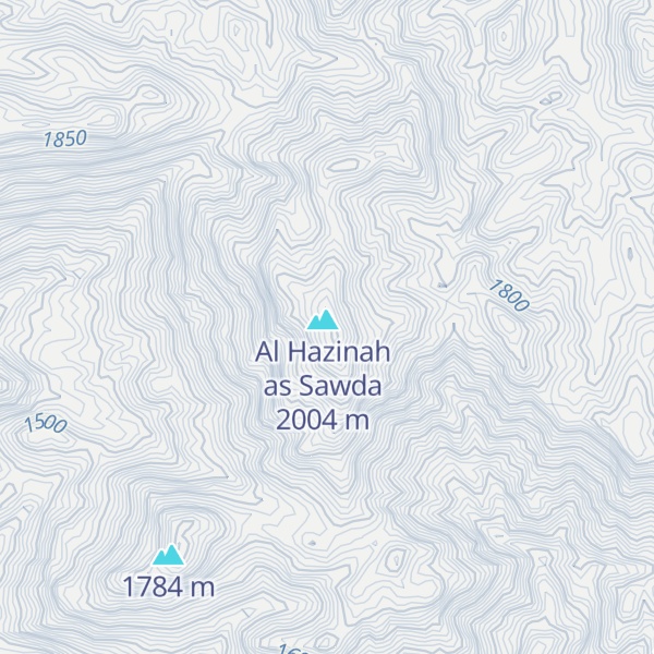 Map of Al Hazinah as Sawda'