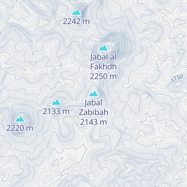 Map of Jabal Zabibah