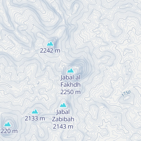 Map of Jabal al Fakhdh