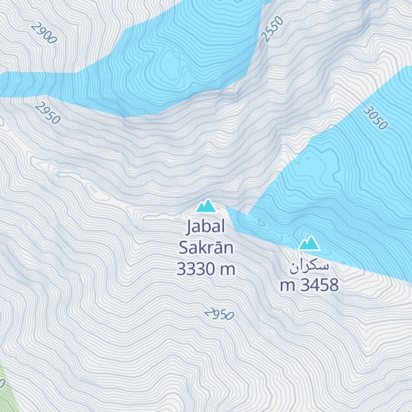 Map of Jabal Sakrān