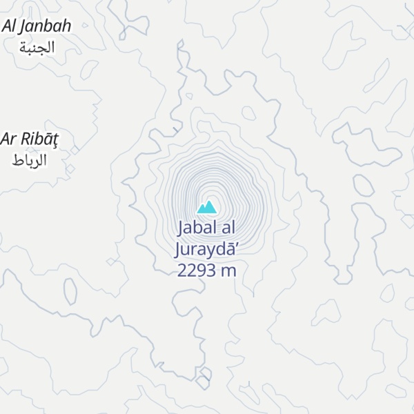 Map of Jabal al Juraydā’