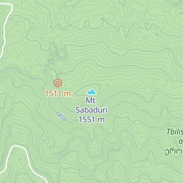 Map of Mt. Sabaduri