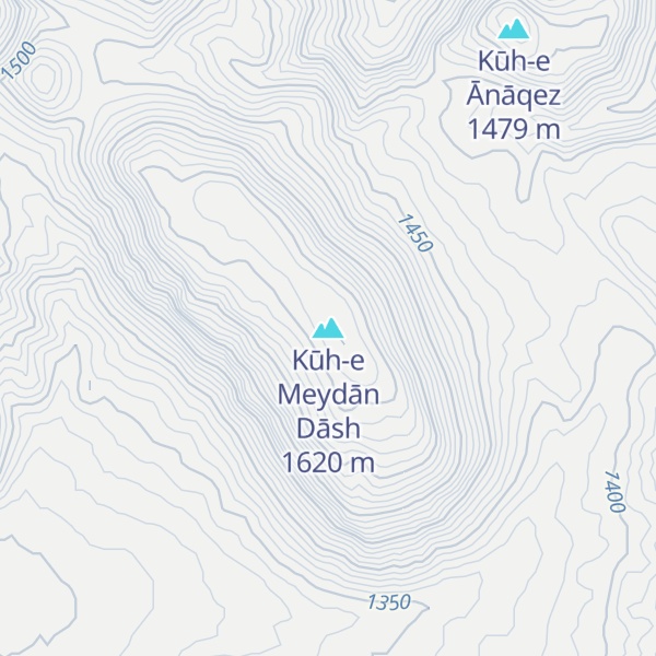 Map of Kūh-e Meydān Dāsh