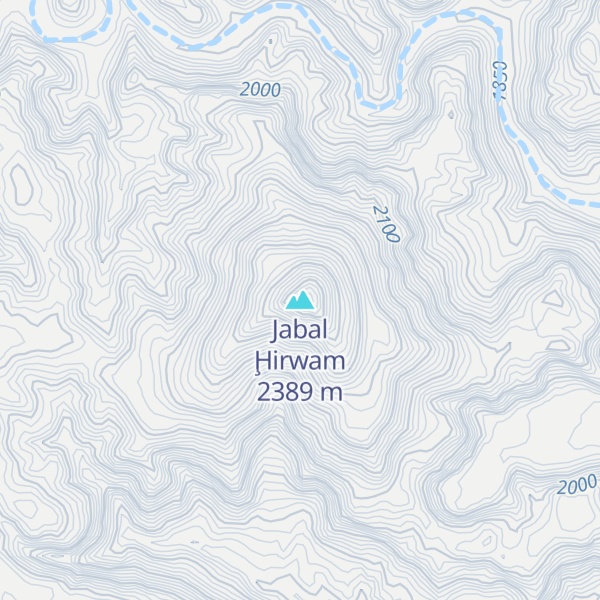 Map of Jabal Ḩirwam