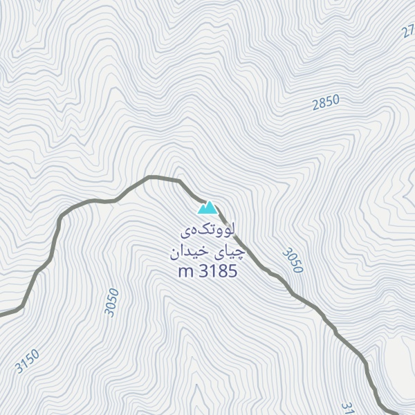 Map of لووتکەی چیای خیدان