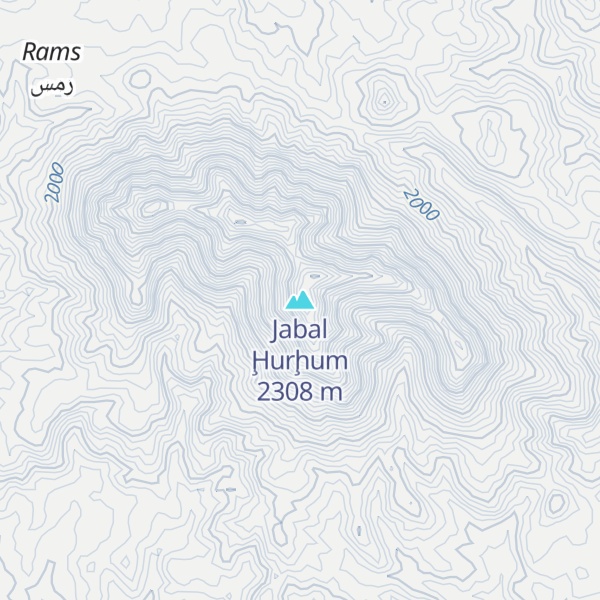 Map of Jabal Ḩurḩum