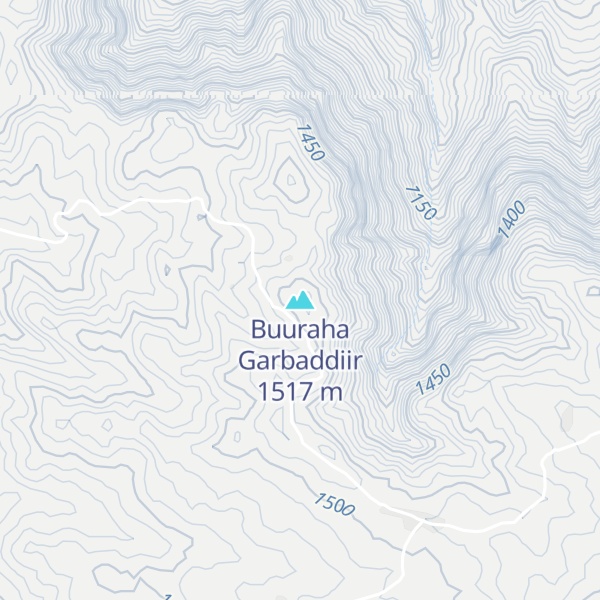 Map of Buuraha Garbaddiir