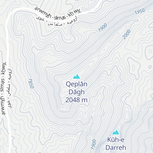 Map of Qeplān Dāgh
