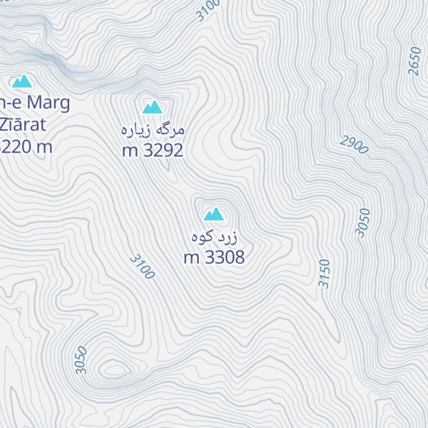 Map of زرد کوه