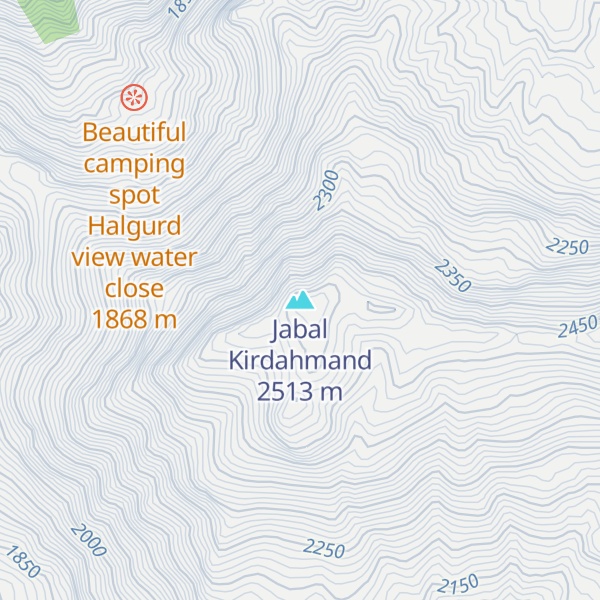 Map of Jabal Kirdahmand