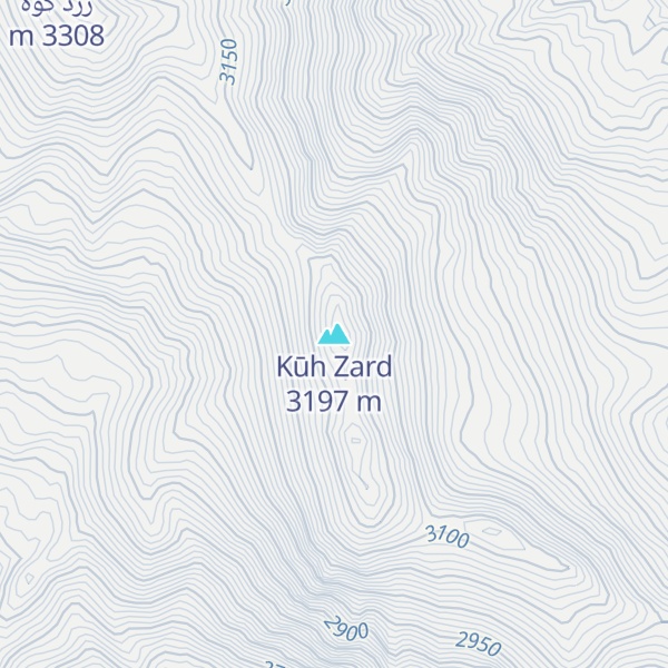 Map of Kūh Zard