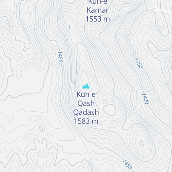 Map of Kūh-e Qāsh Qādāsh