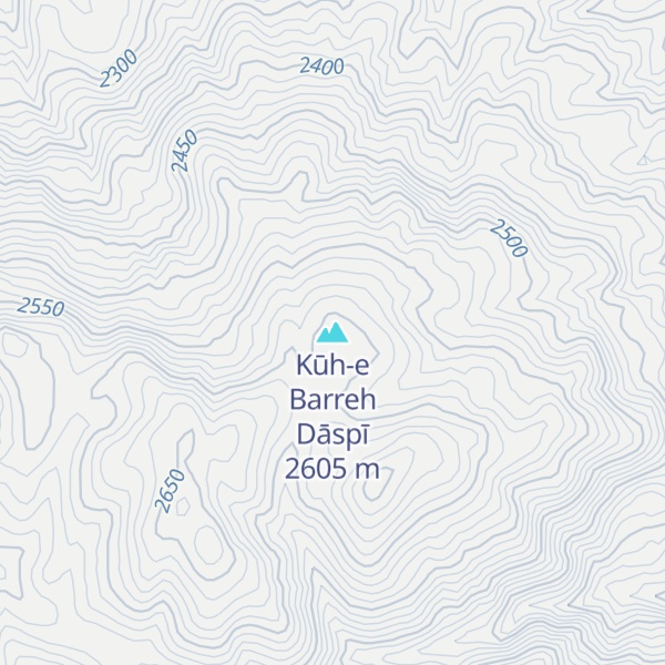 Map of Kūh-e Barreh Dāspī