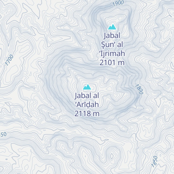 Map of Jabal al ‘Arīḑah