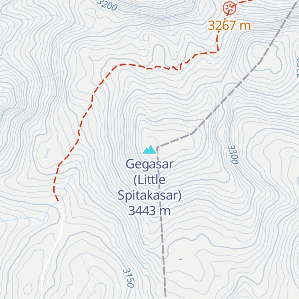Map of Gegasar (Little Spitakasar)