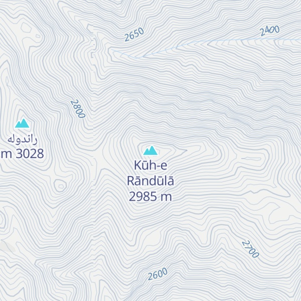 Map of Kūh-e Rāndūlā