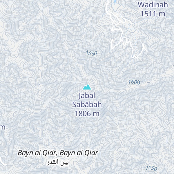 Map of Jabal Sabābah