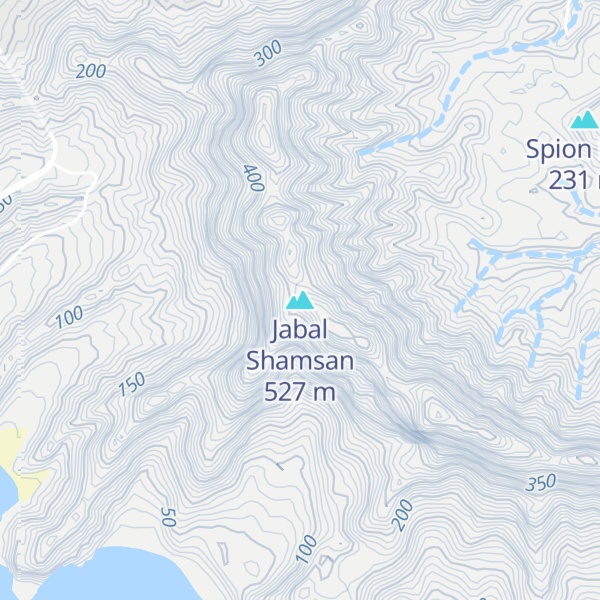 Map of Jabal Shamsan