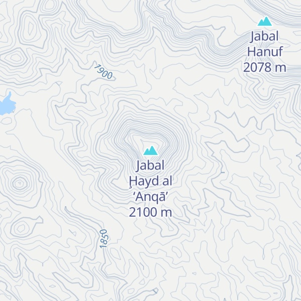 Map of Jabal Ḩayd al ‘Anqā’