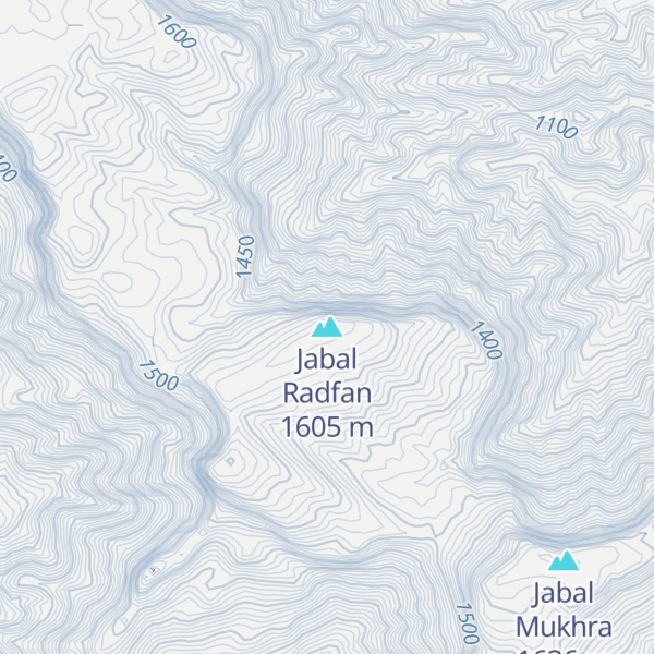 Map of Jabal Radfan
