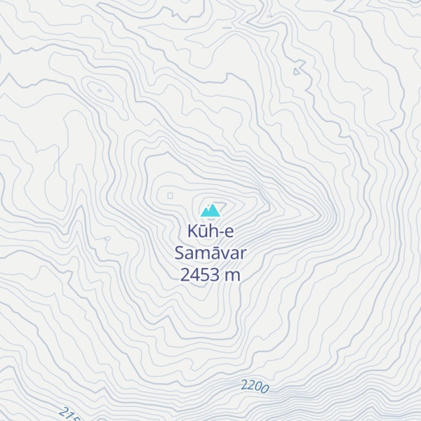 Map of Kūh-e Samāvar