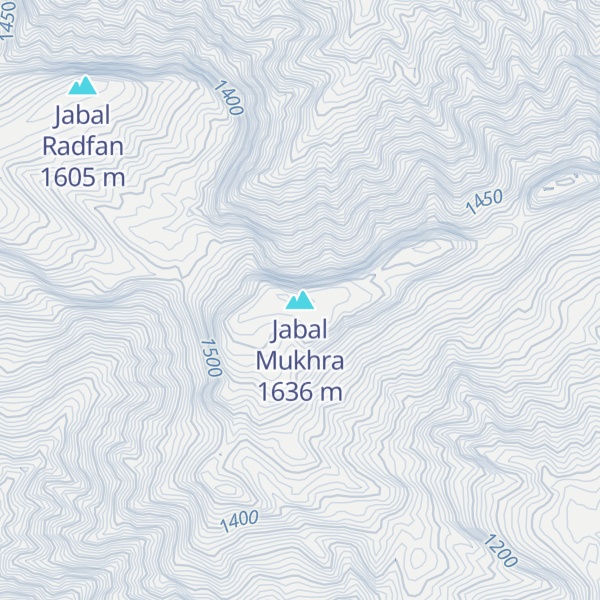 Map of Jabal Mukhra