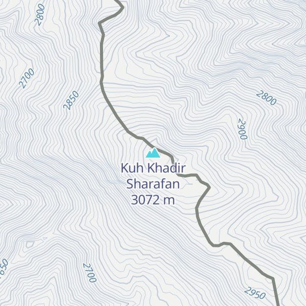 Map of Kuh Khadir Sharafan